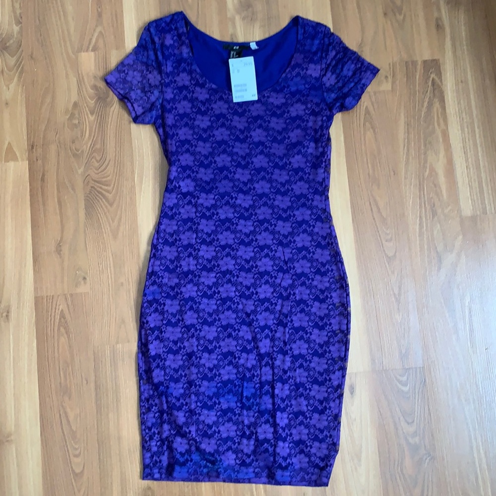 H & M purple lace dress. Brand new with tag